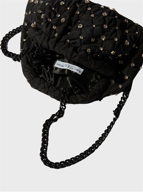 Clutch mini in tessuto matelassè con strass MARIA LA ROSA | AWB25324